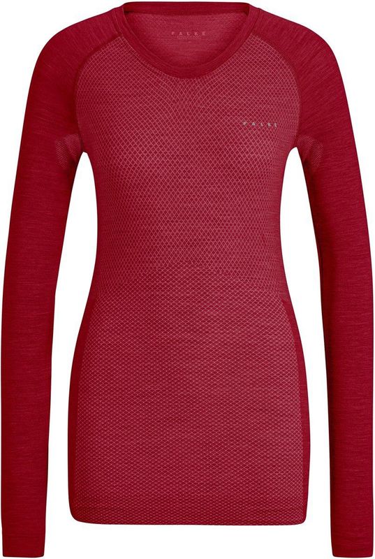 FALKE - Wool-Tech Light - Functioneel Shirt - Rood - Sneldrogend Wol