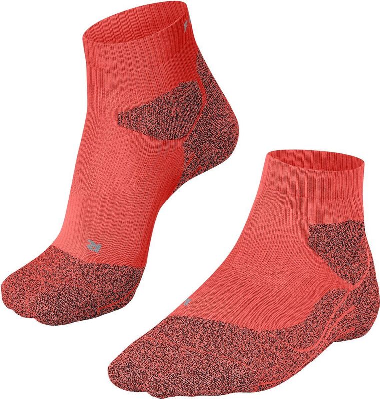 FALKE - RU Trail W - Chaussettes - Orange Coral - Anti-ampoule, Ademend, Compressie rond de enkel
