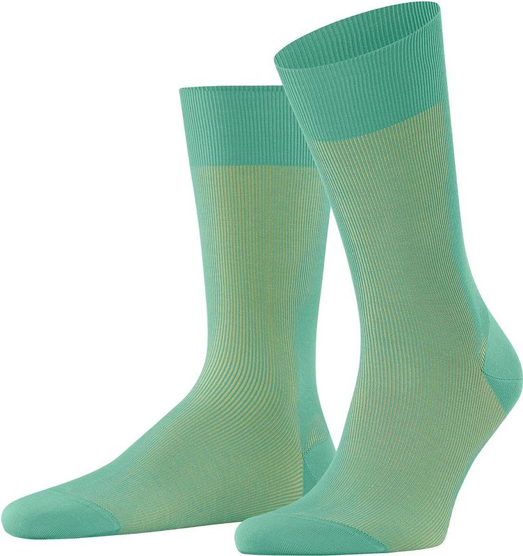FALKE - Fine Shadow - Heren Sokken - Turkoois Ocean Green - Katoen - 1 Paar