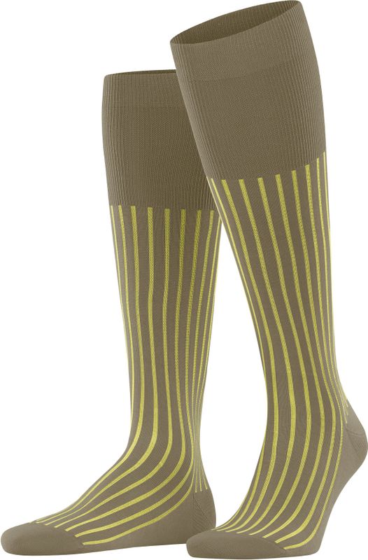 FALKE - Heren Shadow - Kniekousen - Groen Crocodile - Katoen, 1 Paar, 39-42