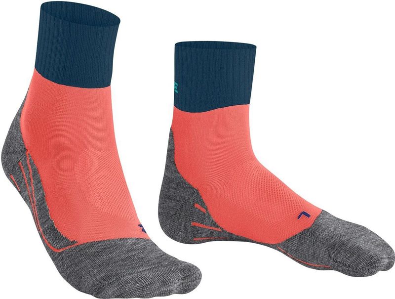 FALKE - TK2 Explore Cool Short - Wandelsokken - Orange Coral - Lyocell, Anti-blaar, 1 Paar