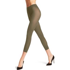 FALKE Pure Matt eenkleurig materiaal halfdoorzichtig 50 DEN legging dames groen - maat S-M