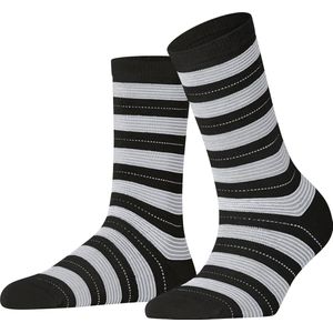 FALKE Paire de chaussettes rayées uniformes W SO en coton à motifs Noir (Black 3000) Taille 35-38, Noir (3000), 35-38 EU