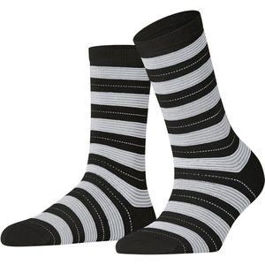 FALKE - Stripe Uniform - Gedessineerd Katoen Sokken - Zwart - Maat 39-42