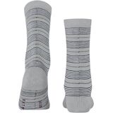 FALKE - Stripe Uniform - Gedessineerd Katoen Sokken - Grijs