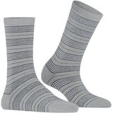 FALKE - Stripe Uniform - Gedessineerd Katoen Sokken - Grijs