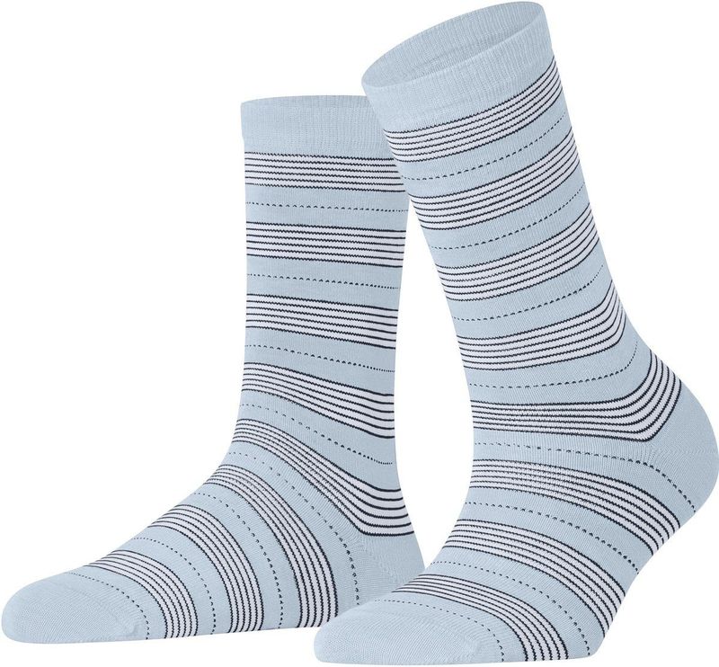 FALKE - Stripe Uniform - Sokken - Blauw - Katoen, Maat 39-42