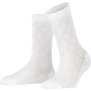 FALKE Evolute Gedessineerd Katoen Sokken Wit