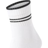 FALKE Run Rib Legacy Unisex Korte sok - Quarter sokken katoen - Badstof zool - Sportsokken wit