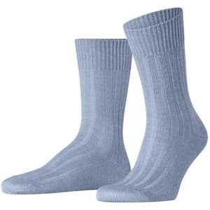 FALKE Heren Sokken Bay Ribs M So linnen katoen eenkleurig 1 paar, Blauw Dream Blue 6240, 45-46