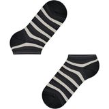 FALKE - Smart Stripe - Sneakersokken - Zwart - Katoen, Maat 35-38
