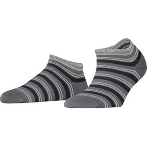 FALKE Smart Stripe W SN Paire de chaussettes de sport courtes en coton pour femme Gris (Hematite 3240) Taille 35-38, Gris (hématite 3240), 35-38 EU