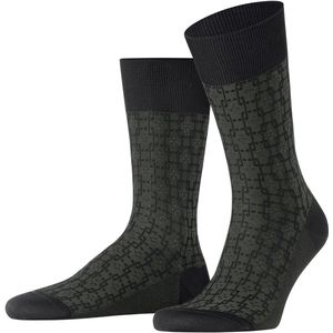 FALKE - Artwork Tie - Katoenen Sokken - Zwart - Maat 43-44