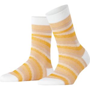 FALKE - Latin Mix - Gedessineerd Katoen Sokken - Wit - Maat 39-40