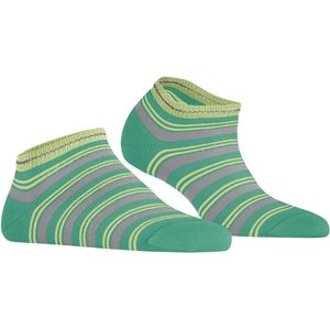FALKE - Smart Stripe - Sneakersokken - Groen - Katoen, Lurex Boord