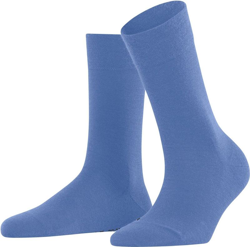 FALKE - Sensitive Berlin W - Sokken - Blauw Water 6550 - 1 Paar
