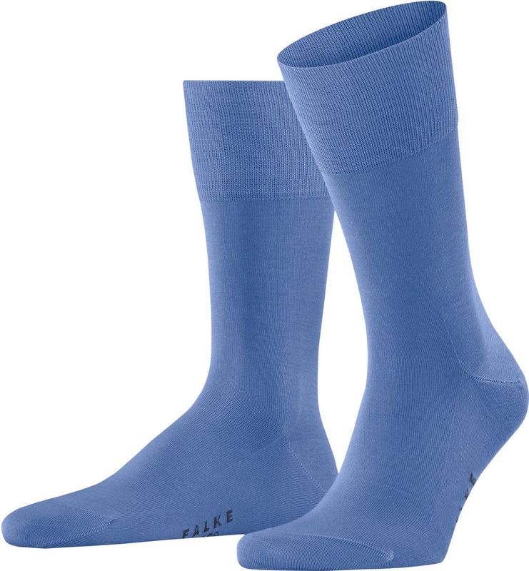 FALKE - Tiago M - Heren Sokken - Blauw Water 6550 - 1 Paar - Fil d'Ecosse Katoen