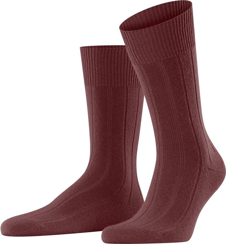 FALKE - Lhasa Rib - Heren Sokken - Bruin Cayenne 5950 - 1 Paar - So Wol Kasjmier