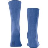FALKE - Lhasa Rib - Heren Sokken - Blauw Water 6550 - 1 Paar - So Wol Kasjmier