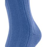 FALKE - Lhasa Rib - Heren Sokken - Blauw Water 6550 - 1 Paar - So Wol Kasjmier
