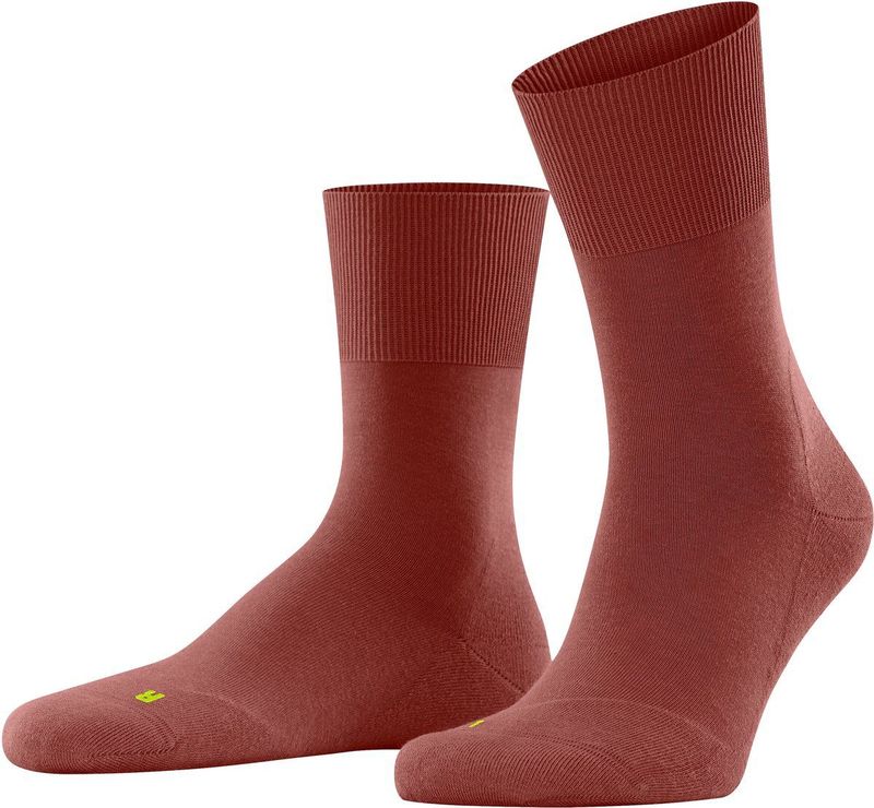 FALKE - Run U So Coton - Huissokken - Rood Brick 8408 - Unisex - 1 Paar