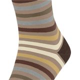 FALKE - Tinted Stripe - Sokken - Beige - 1 paar - Wol Katoen Gedessineerd