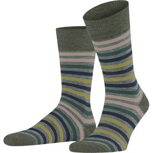 FALKE - Tinted Stripe - Sokken - Blauw - Wol Katoen Gedessineerd - 1 Paar