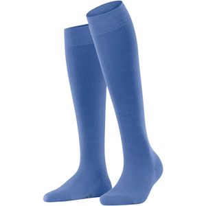 FALKE - Kniekousen - Blauw Water 6550 - Softmerino W Kh Wol Katoen - 1 Paar