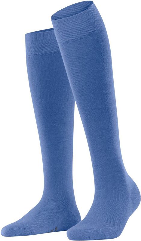 FALKE - Dames Kniekousen - Blauw Water 6550 - Softmerino W Kh Wol Katoen - 1 Paar