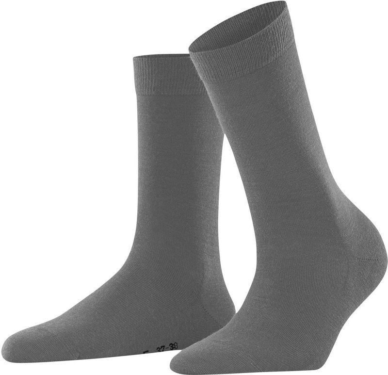 FALKE - Softmerino W So - Dames Sokken - Grijs Flanell - 1 Paar
