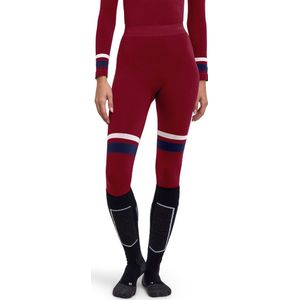 FALKE - Maximum Warm Long W - Thermobroek - Rood Merlot 8117 Stripe