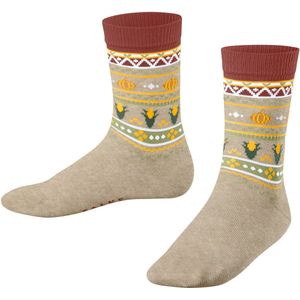 FALKE - Unisex - Huissokken - Herfstig Noorse Patroon - Zacht Katoen