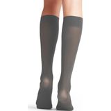 FALKE - Pure Matt 50 DEN - Kniekousen - Grijs Flanell - 1 paar