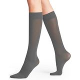 FALKE - Pure Matt 50 DEN - Kniekousen - Grijs Flanell - 1 paar