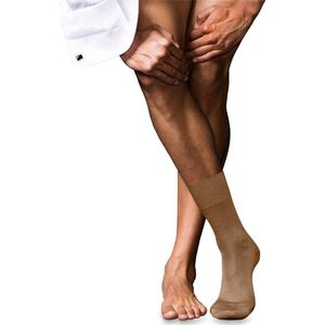 FALKE - No. 6 - Huissokken - Bruin - Hoge Kwaliteit - Elegante Fijn Wol en Zijde