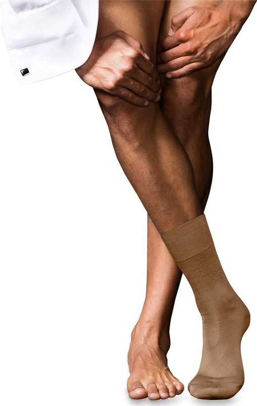 FALKE - No. 6 - Huissokken - Bruin - Hoge Kwaliteit - Fijn Wol en Zijde