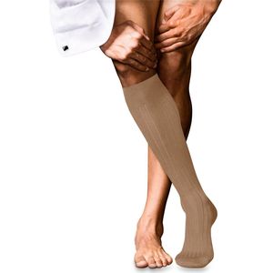 FALKE - Heren Kniekousen No. 2 - Bruin Camel - 1 Paar - Kasjmier Lang