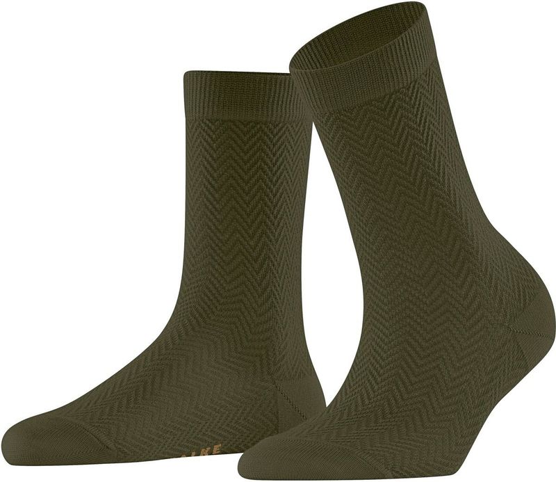 FALKE - Fable Estate W - Dames Sokken - Groen Artichoke - 1 Paar