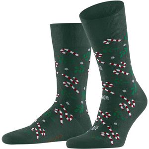 FALKE - Gift Blizzard - Gedessineerd Katoen Sokken - Groen - Maat 39-42