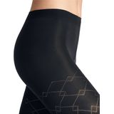 FALKE - Check Mate - Panty - Blauw Marine - 60 DEN - Halfdoorzichtig Gedessineerd