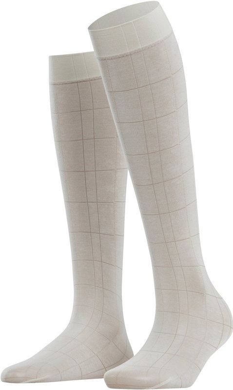 FALKE - Solid Lounge 50 DEN - Chaussettes Lange - Wit Off-White - 1 Paar