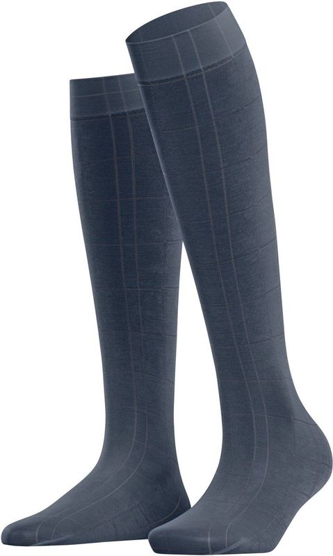 FALKE - Solid Lounge - Kniekousen - Blauw - 50 DEN - 1 paar