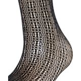 FALKE - Crossroads W Kh - Transparante Fantasiesokken - Zwart - 1 stuk