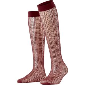 FALKE - Crossroads W Kh - Transparante Fantasiesokken - Brązowy Cayenne 5950 - Dames - 1 stuk