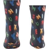 FALKE - Colourful Alphabet Print - Katoenen Sokken - Blauw - 1 Paar