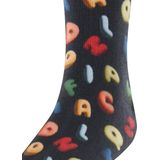 FALKE - Colourful Alphabet Print - Katoenen Sokken - Blauw - 1 Paar