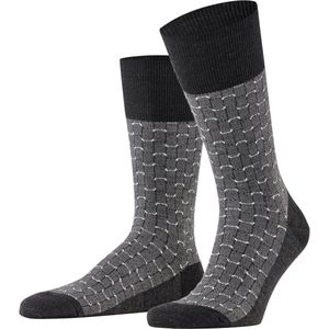 FALKE - Airport Special Edition - Fantasie Sokken - Anthraciet Melange - Maat 45-46