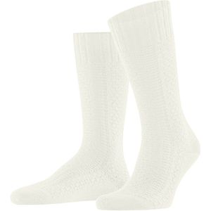 FALKE - Stark Temper - Heren Sokken - Wit Off-White - Merinowol - 1 Paar