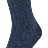 FALKE - Airport - Heren Sokken - Blauw - 1 Paar - Merinowol en Katoen