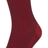 FALKE - Airport - Heren Sokken - Rood - 1 Paar - Merinowol en Katoen - Herringstripe
